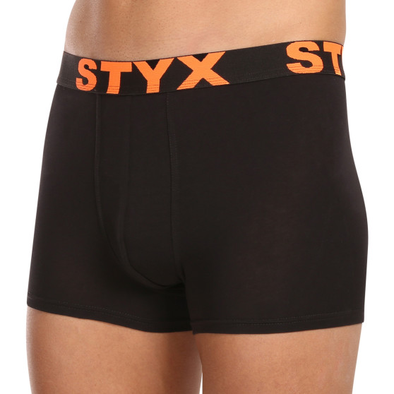 10PACK Boxershorts för herrar Styx sport elastisk svart (10G9601)