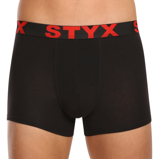 10PACK Boxershorts för herrar Styx sport elastisk svart (10G9601)