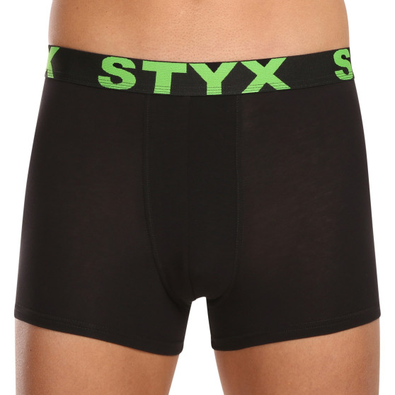 10PACK Boxershorts för herrar Styx sport elastisk svart (10G9601)