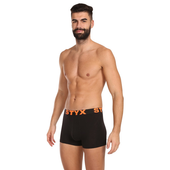 10PACK Boxershorts för herrar Styx sport elastisk svart (10G9601)