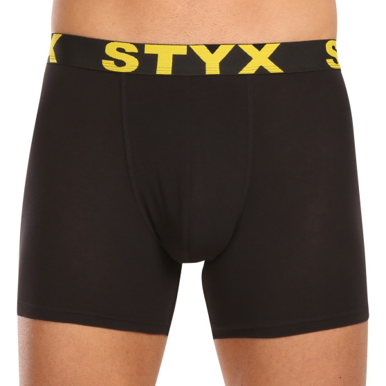 10PACK herr boxershorts Styx lång sport elastisk svart (10U9601)