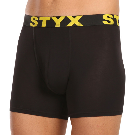 10PACK herr boxershorts Styx lång sport elastisk svart (10U9601)