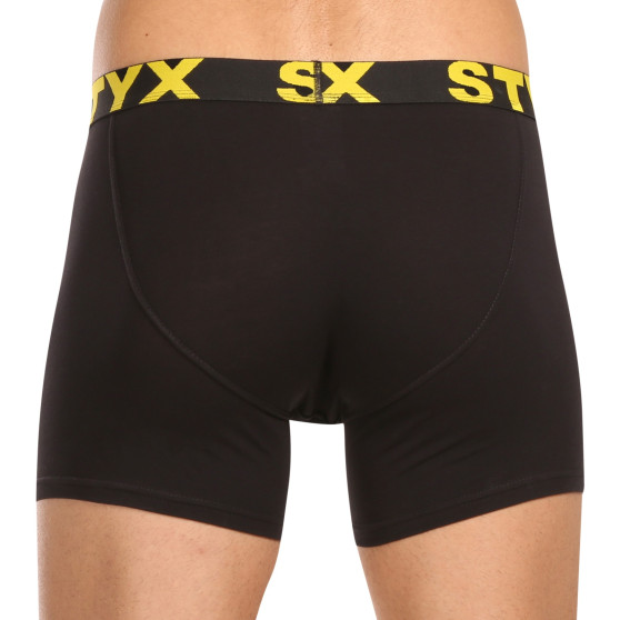 10PACK herr boxershorts Styx lång sport elastisk svart (10U9601)