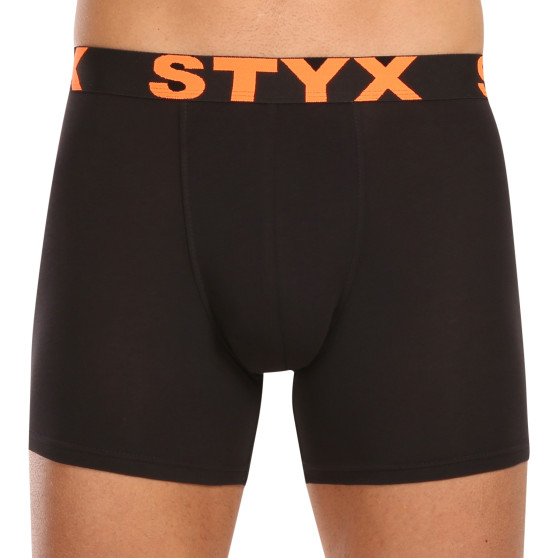 10PACK herr boxershorts Styx lång sport elastisk svart (10U9601)