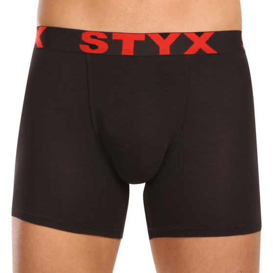 10PACK herr boxershorts Styx lång sport elastisk svart (10U9601)