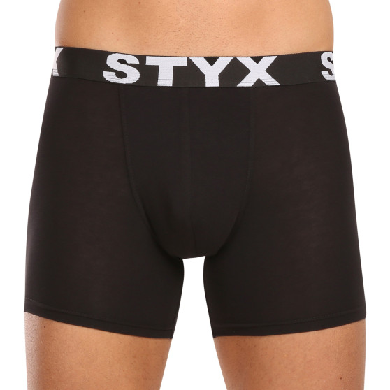 10PACK herr boxershorts Styx lång sport elastisk svart (10U9601)