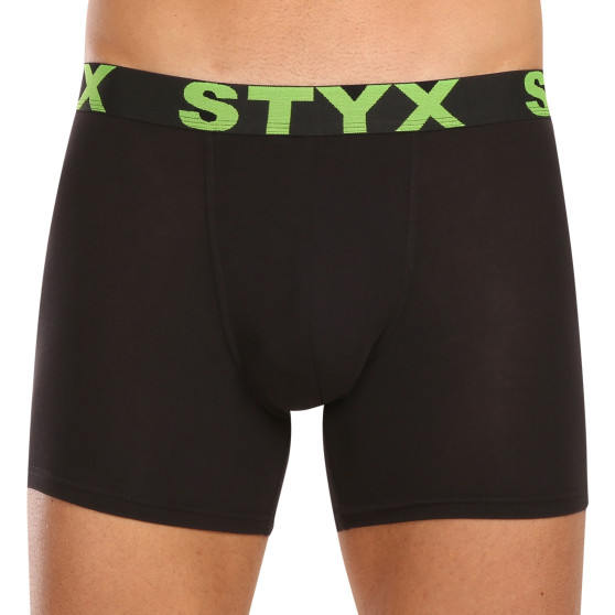 10PACK herr boxershorts Styx lång sport elastisk svart (10U9601)