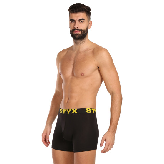 10PACK herr boxershorts Styx lång sport elastisk svart (10U9601)