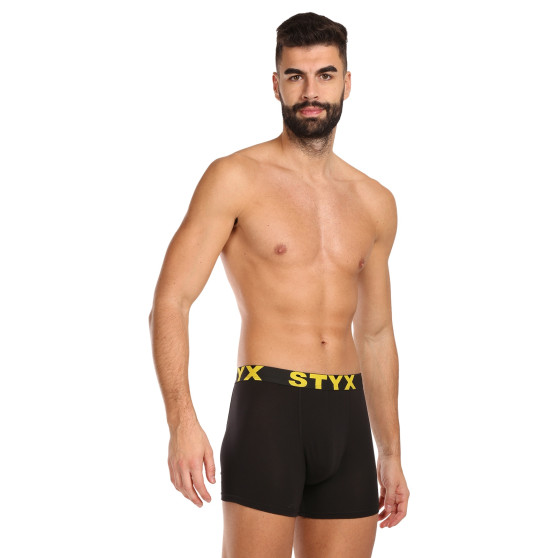 10PACK herr boxershorts Styx lång sport elastisk svart (10U9601)