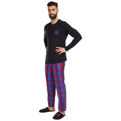 Herrpyjamas Tommy Hilfiger med tofflor multicolour i presentförpackning (UM0UM02989 0G5)