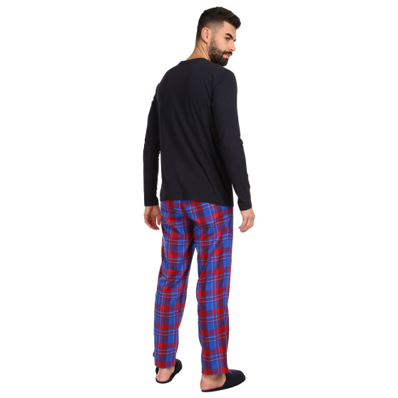 Herrpyjamas Tommy Hilfiger med tofflor multicolour i presentförpackning (UM0UM02989 0G5)