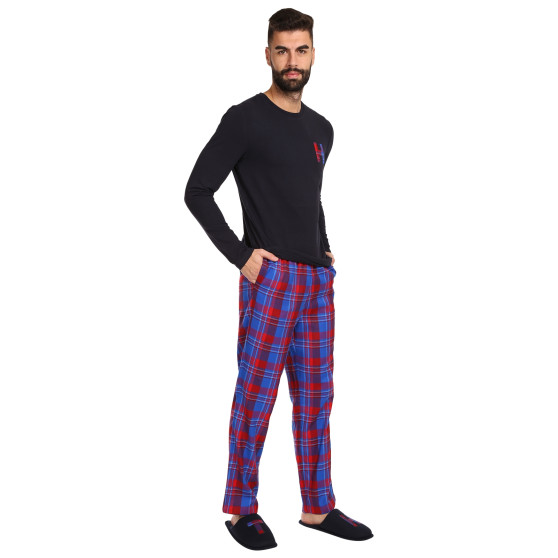 Herrpyjamas Tommy Hilfiger med tofflor multicolour i presentförpackning (UM0UM02989 0G5)