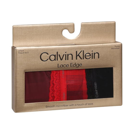 3PACK Stringtrosor för kvinnor Calvin Klein multicolour (QD5151E-I24)