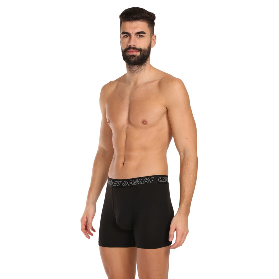 5PACK Boxershorts för herrar Gianvaglia svart (GVG-5015)