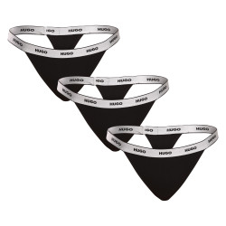 3PACK Stringtrosor för damer HUGO svart (50502802 001)