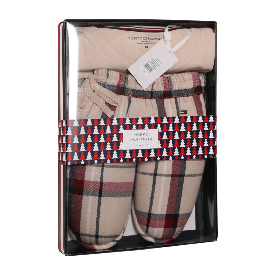 Dampyjamas Tommy Hilfiger med tofflor multicolour i presentförpackning (UW0UW04853 0TA)