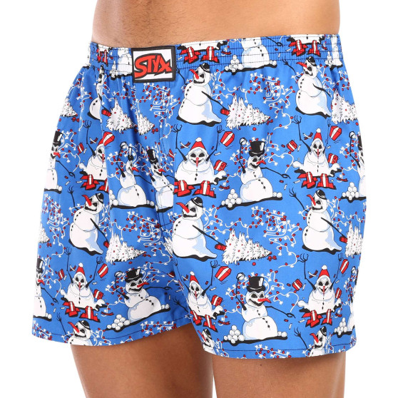 Boxershorts för herrar Styx art klassiskt gummi överdimensionerat christmas snowmen (E1751)