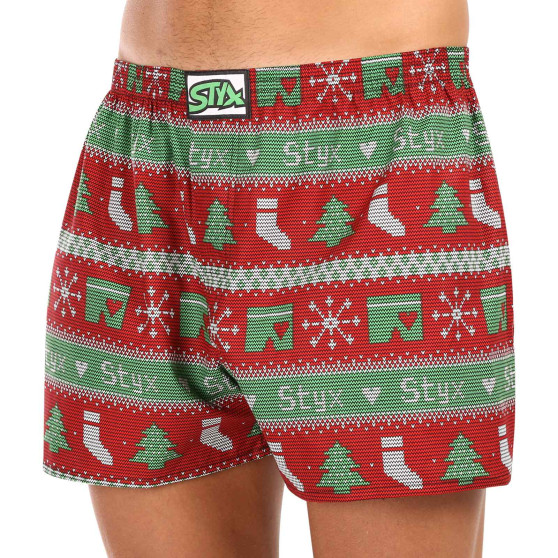 Boxershorts för herrar Styx art klassiskt gummi överdimensionerat christmas knit (E1658)