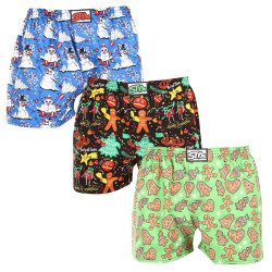 3PACK Boxershorts för herrar Styx art klassiskt gummi överdimensionerat flerfärgad (3E17134)