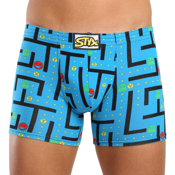 3PACK Boxershorts för herrar Styx lång art classic rubber multicolour (3F12914)