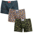 3PACK Boxershorts för herrar Styx lång art classic rubber multicolour (3F12672)