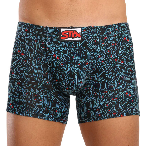 3PACK Boxershorts för herrar Styx lång art classic rubber multicolour (3F12672)