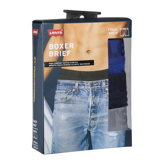 3PACK Boxershorts för herrar Levis multicolour (905045001 022)