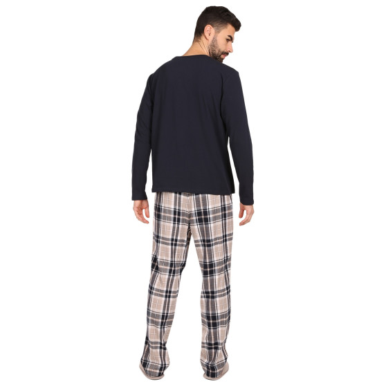 Herrpyjamas Tommy Hilfiger med tofflor multicolour i presentförpackning (UM0UM02989 0S1)