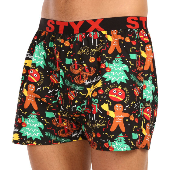 3PACK Boxershorts för herrar Styx art sports gummi flerfärgad (3B17134)