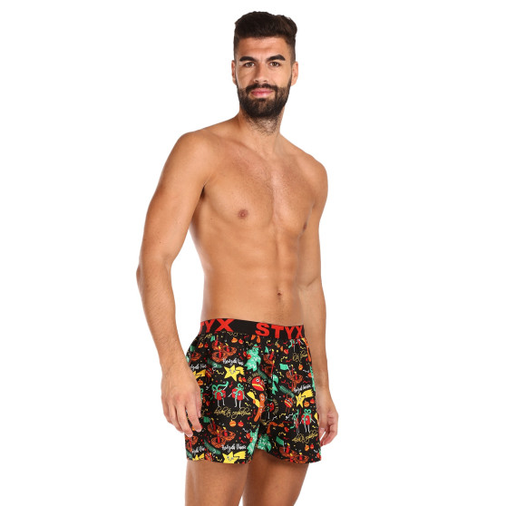 3PACK Boxershorts för herrar Styx art sports gummi flerfärgad (3B17134)