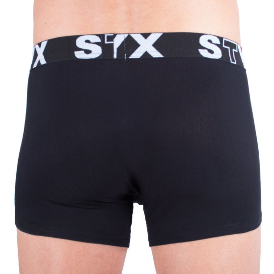 3PACK boxershorts för herrar Styx sport elastisk oversized svart (3R960)