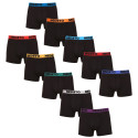 10PACK Boxershorts för herrar Nedeto svart (10NB005)