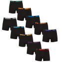 10PACK Boxershorts för herrar Nedeto svart (10NB004b)