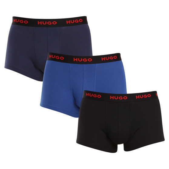 3PACK Boxershorts för herrar HUGO multicolour (50469766 420)