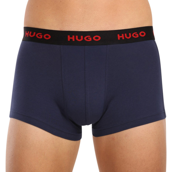 3PACK Boxershorts för herrar HUGO multicolour (50469766 420)