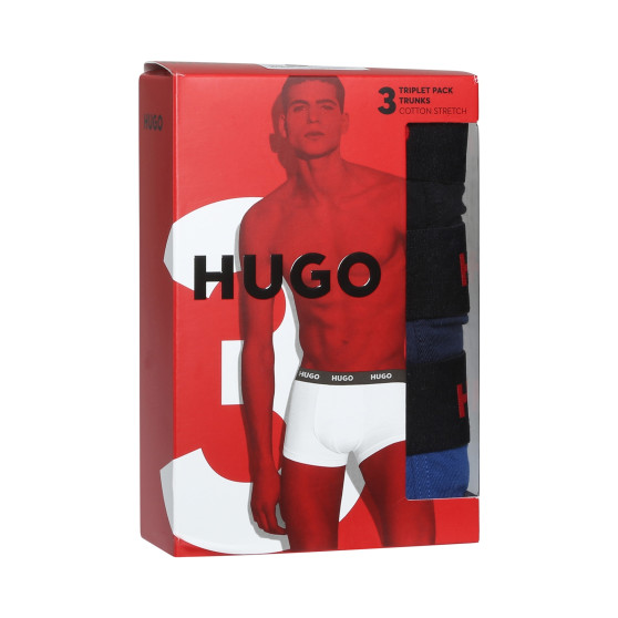 3PACK Boxershorts för herrar HUGO multicolour (50469766 420)