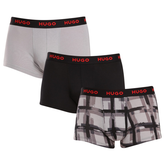 3PACK Boxershorts för herrar HUGO multicolour (50480170 039)