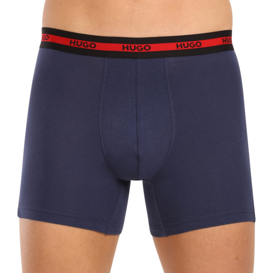 3PACK Boxershorts för herrar HUGO multicolour (50496713 420)