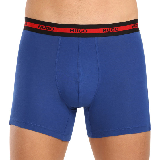 3PACK Boxershorts för herrar HUGO multicolour (50496713 420)