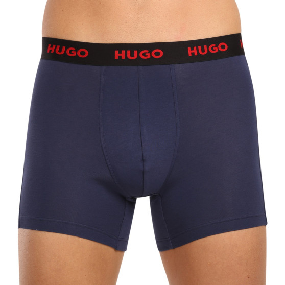 3PACK Boxershorts för herrar HUGO multicolour (50510192 405)