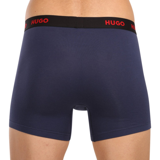 3PACK Boxershorts för herrar HUGO multicolour (50510192 405)