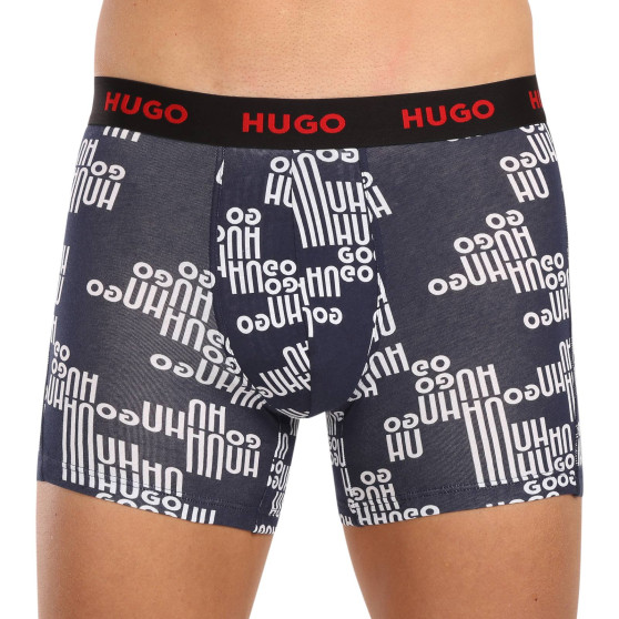 3PACK Boxershorts för herrar HUGO multicolour (50510192 405)