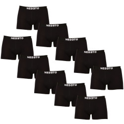 10PACK Boxershorts för herrar Nedeto svart (10NB001b)