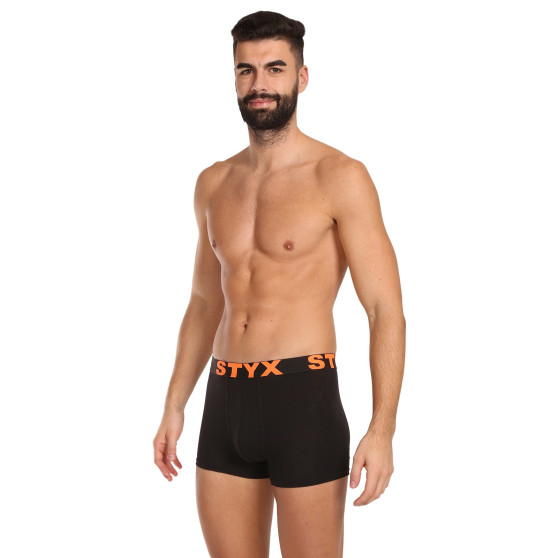 5PACK Boxershorts för herrar Styx sport elastisk svart (5G9602)