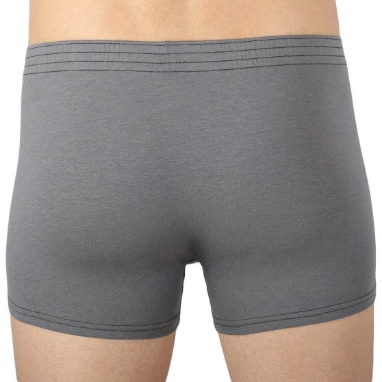 3PACK Boxershorts för herrar Styx classic rubber mörkgrå (3Q1063)