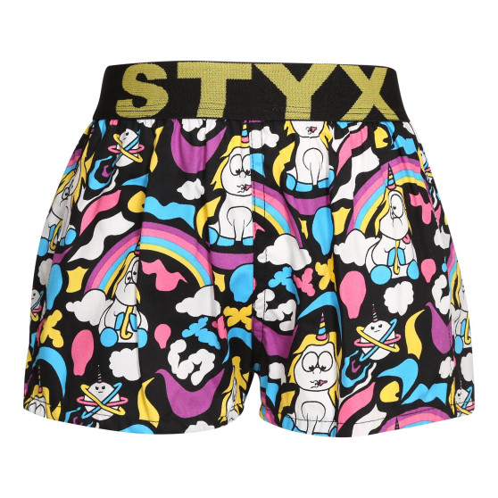 Barn shorts Styx art sport gummi enhörning (BJ1158)