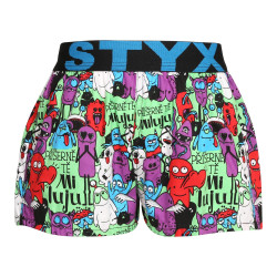 Barn shorts Styx konst sport gummi monster (BJ1555)