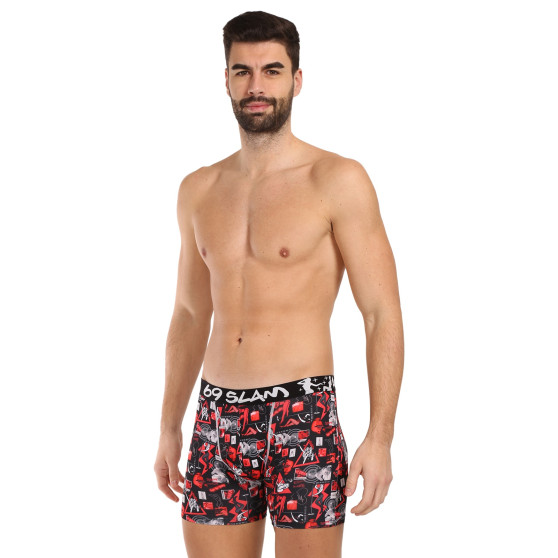 Boxershorts för män 69SLAM fit night life (MCYNLF-PO)