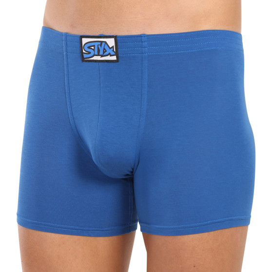 Boxershorts för herrar Styx lång klassisk elastisk blå (F1167)