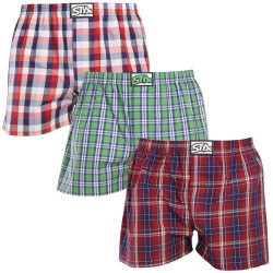 3PACK Boxershorts för herrar Styx klassisk elastisk flerfärgad (3A20246)